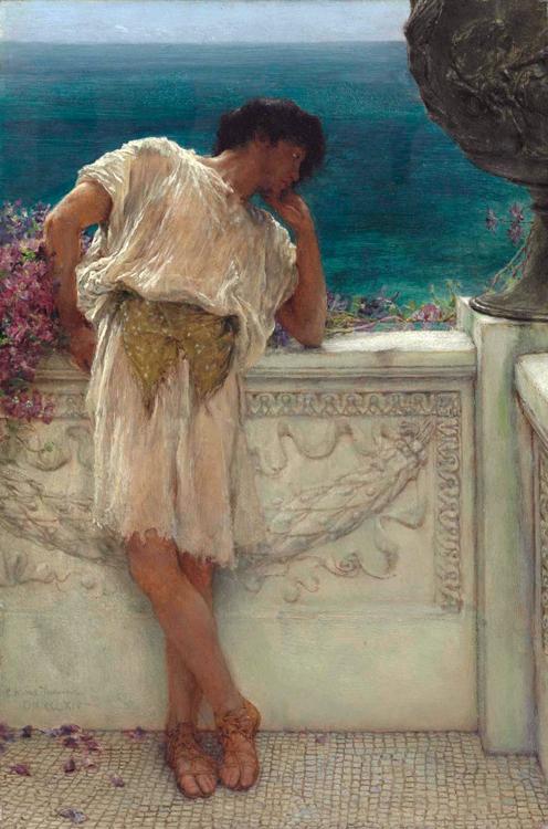 Alma-Tadema, Sir Lawrence The Poet Gallus Dreaming (mk23)